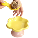 Tigela elevada de cerâmica para gatos 15 x 8,6 cm Tigela rasa e larga contra o stress dos bigodes Design ergonómico Fundo antiderrapante 2