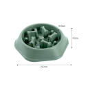Tigela para alimentação lenta 22,2 x 4,5 cm Tigela de plástico antideslizante para cães material PP Alimentação saudável para animais de estimação 5