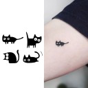 Tijdelijk tattoo met kattenmotief Kooky Waterdichte semi-permanente tattoo sticker Houdt tot 15 dagen Modern tattoo technologie 2