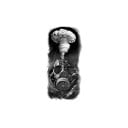 Tijdelijke waterdichte tatoeage 11,5 x 21 cm Gasmasker en atoompaddestoel Apocalyptisch realistisch motief Blijft tot 15 dagen zitten Eenvoudig 1