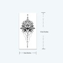 Tijdelijke waterdichte tatoeage Lotus 17 x 8 cm Nep-tatoeage Blijft 15 dagen zitten Lotusbloem Elegant ontwerp voor mannen en vrouwen Tijdelijke lichaamsversiering 4