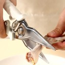 Tijeras de cocina universales 2 en 1 con punta curva y funda Acero inoxidable Hojas afiladas Empuñadura ergonómica Almacenamiento seguro 4