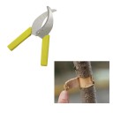 Tijeras de pelar la corteza con hoja serrada 110 x 145 mm acero amarillo para injertos y cuidado de ramas de árboles 2