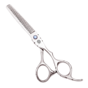 Tijeras de peluquería de entresacar fabricadas en acero inoxidable 17,5 cm Tijeras de corte de pelo profesionales con dentado Accesorios 5