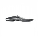 Tijeras y cuchillo de cocina 2 en 1 para cortar huesos, fabricados en acero de titanio negro para cortar carne y aves. 5