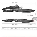 Tijeras y cuchillo de cocina 2 en 1 para cortar huesos, fabricados en acero de titanio negro para cortar carne y aves. 2