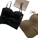 Tílko Feminino Tamanho Universal Liso Alças Finas Decote Redondo Material Poliéster Algodão Top Básico 3