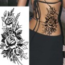 Tillfällig vattentät tatuering 9,6 x 19 cm Delikat blommönster Damkroppsdekoration Självhäftande tatuering på huden Elegant design 2
