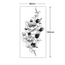 Tillfällig vattentät tatuering 9,6 x 19 cm Delikat blommönster Romantisk dekaltatuering Elegant kroppsdekoration Enkel applicering 2