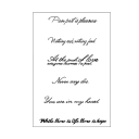 Tillfälligt vattentätt tatueringsset 1 bit tatueringspapper 18 x 11 cm Handskrivna bokstäver Klistermärke Tatuering Snygg kroppsdekoration 1