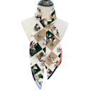 Timeless Sophisticated French Women's Square Scarf with Multifunctional Design for Head, Neck, Hair, Body, Four Seasons 7