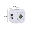 Timer da cucina digitale a forma di cubo con controllo rotativo Mini timer con tempi preimpostati Versione ricaricabile e a batteria Cottura 7