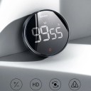 Timer da cucina digitale Baseus nero 82 x 33 mm display LED 99 minuti controllo rotativo 3 livelli di volume magnetico 5