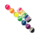 Tintas para o rosto 10 g Delineadores de olhos coloridos à base de água Conjunto de cores neon com pincéis Maquilhagem de Halloween 15