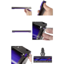 Tira de terciopelo suave azul para Dyson V6 V7 V8 V10 V11 pieza de repuesto para el cepillo de suelo de la aspiradora accesorio flexible de ABS 2