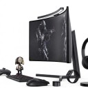 Tira LED de luz para monitor curvo 40 cm RGB retroiluminación Luz asimétrica sin reflejos Atenuación continua Temporizador Negro Alimentación USB 6