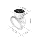 Tire-lait électrique Sans BPA 11 cm Alimenté par USB Affichage LED Batterie 800mAh Aspiration de massage Réglage de la force d’aspiration 3