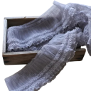 Tissu à volants brodé 91 cm de large 10 cm en polyester en tulle volant décoratif pour couture décoration de vêtements décoration textile 6