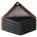 Tissu d'ombrage noir 2x2 m avec œillets en métal Protection contre le soleil pour pergola, serre, jardin et terrasse Couverture en tissu UV 1