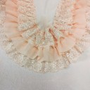 Tissu en chiffon plissé à trois couches avec broderie 91 cm de large 10 cm de large Dentelle décorative à volants pour la couture décoration de vêtements décoration textile 8