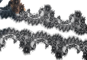 Tissu en dentelle brodée 3 m Largeur 17 cm Dentelle décorative en polyester pour la couture décoration des vêtements décoration textile création 2