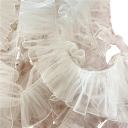 Tissu plissé à volants avec broderie longueur 91 cm Ruban décoratif en polyester Volant textile décoratif pour la couture de vêtements et la création 2