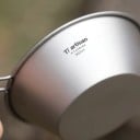 Titanium camping skål 260 ml Med krog håndtag og sikkerhed for kogende vand Grå Til 1 person Til vandreture camping trekking og rygsæk rejser 2