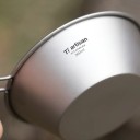 Titanová kempingová miska 260 ml Hákové madlo a bezpečnost pro vroucí vodu Šedá Pro 1 osobu Na turistiku kempink treking a batůžkaření 2
