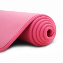 Tjock träningsmatta 183 x 61 cm tjocklek 10 mm med ruggad yta och kantade kanter för pilates, yoga, stretching och styrketräning hemma 6