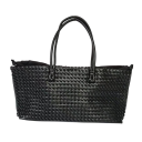 Tkaná kabelka přes rameno s vnitřní zipovou kapsou 35 x 20 x 7 cm velkoprostorová shopper taška do práce na nákupy i na cesty 1