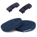 Tkaniças elásticas para sapatos sem atar 100 cm Tkaniças com fecho Fivela metálica Calçar rapidamente para calçado desportivo e diário 10