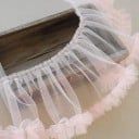 Tkanina z falbaną 15 cm x 91 cm Puszysta dekoracyjna wstążka Poliester bawełna Tkanina falbaniasta do szycia odzieży dekoracji ozdoby 9