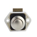 Tlačítkový nábytkový zámek 20 mm pro dveře 15–27 mm slitina zinku karavanový zámek proti otevření pro skříňky a dvířka 6