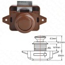 Tlačítkový nábytkový zámek 26 mm pro dveře 15–27 mm slitina zinku karavanový zámek proti otevření pro skříňky a dvířka 7