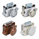 Tlačítkový nábytkový zámek 26 mm pro dveře 15–27 mm slitina zinku karavanový zámek proti otevření pro skříňky a dvířka 1