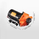 Tlakové membránové čerpadlo s filtrem 12 V s příkonem 216 W a tlakem 70 PSI s průtokem 18,93 l za minutu v černo-oranžové barvě 2