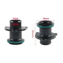Tlumič turba do auta hliníkový průměr 41 a 46 mm rozměr 70 x 85 mm náhradní díl odolný černý na sání turba a tuning motoru 2