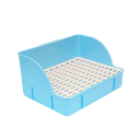 Toaletă pentru pisici cu grătar pentru pisici și animale mici 29 x 22 x 15,5 cm toaletă igienică din plastic pentru cuști în gospodărie 2