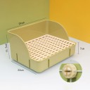 Toaletă pentru pisici cu grătar pentru pisici și animale mici 29 x 22 x 15,5 cm toaletă igienică din plastic pentru cuști în gospodărie 7