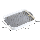 Toaletă pentru pisici și iepuri 36,5 x 24,5 x 4,9 cm Toaletă din plastic cu grilaj detașabil Litieră igienică Pentru animale mici Pisici 6