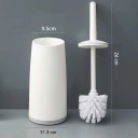 Toaletná WC štetka so stojanom dlhá rukoväť 26 cm držiak 11,3 × 37 × 9,5 cm plastová súprava na čistenie toalety do kúpeľne 5