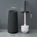 Toaletná WC štetka so stojanom dlhá rukoväť 26 cm držiak 11,3 × 37 × 9,5 cm plastová súprava na čistenie toalety do kúpeľne 6