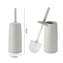Toaletná WC štetka so stojanom dlhá rukoväť 26 cm držiak 11,3 × 37 × 9,5 cm plastová súprava na čistenie toalety do kúpeľne 7