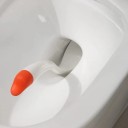 Toaletní kartáč s držákem tvar labutě dlouhá rukojeť výška 45 cm šířka 14 cm husté štětiny kartáč na WC čištění koupelny 6