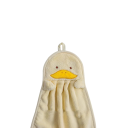 Toalha de banho infantil 34 x 16 cm com motivo de pato amarelo Toalha com laço para pendurar Poliéster para crianças 2