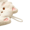 Toalha de Mão Suspensa Tanuki 31 x 18 cm Cor-de-Rosa Fofo de Veludo Espesso Absorvente para Cozinha e Casa de Banho Não Perde Fibras 2