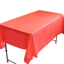 Toalha de mesa descartável de plástico 137 x 154 cm Cobertura decorativa de cor única para festas, piqueniques e catering em várias cores 8