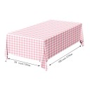 Toalha de mesa descartável, vermelha, toalha de mesa xadrez preta, natal, piquenique, aniversário, casamento, toalha de mesa impermeável 6