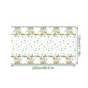 Toalha de mesa desenhada 220x130 cm com animais da selva safari toalha descartável de poliéster para festas de aniversário de crianças decoração para bebés 3
