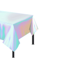 Toalha de plástico arco-íris para festa 183 x 137 cm Mesa colorida para celebração Decoração de aniversário Toalha retangular descartável 2